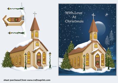 Christmas Church Scene