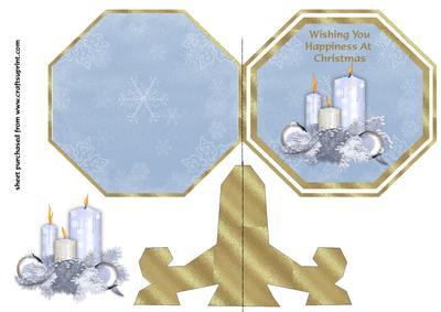 Christmas Candles Plate Card 3