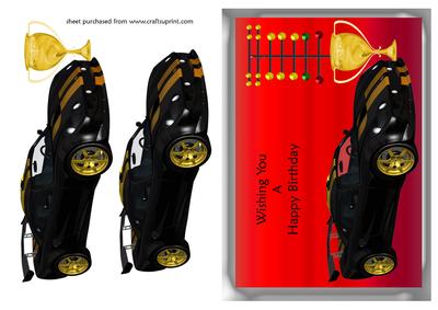 Black & Gold Racing Car