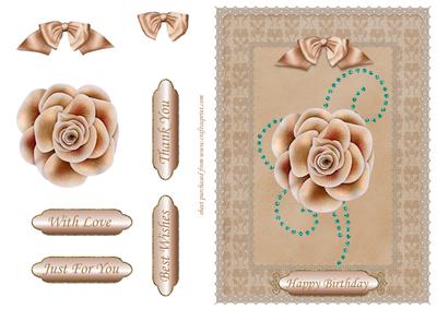 Peach Rose & Lace