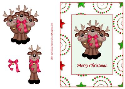 Three Reindeers - Merry Christmas