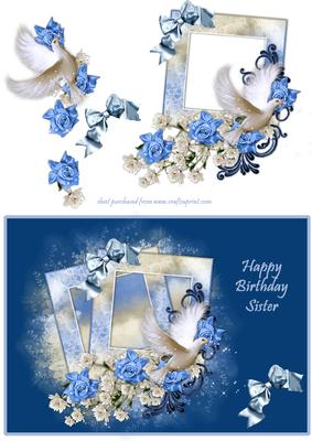 Blue Roses & Dove Sister