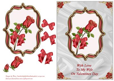 Satin & Red Roses - Wife Valentines