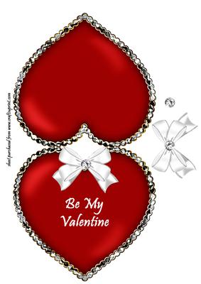 Red Jewelled Valentines Heart