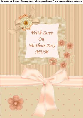 A4 Peach Mothers Day