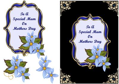 Blue Flowers in Bracket Frame - Mothers Day