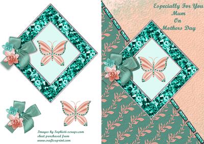 Jade & Peach Butterfly - Mothers Day