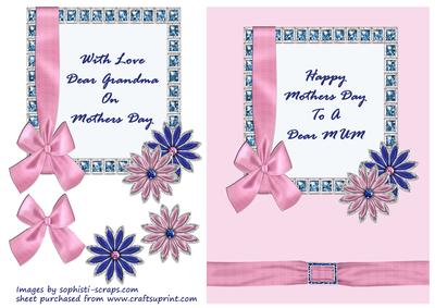 Pink & Blue Sparkle - Mothers Day