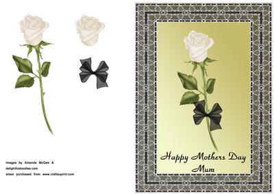 Rose in Black Frame - Mothers Day