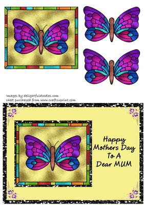 Stained Glass Butterfly - Mothers Day