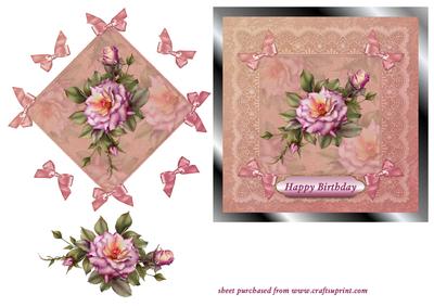 Antique Roses & Lace - Birthday