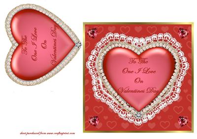 Lace & Pearl Heart