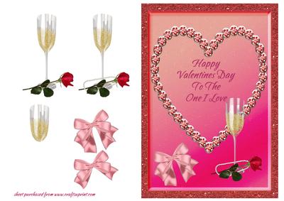 Red Rose & Champagne Valentines Day