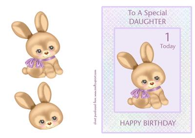Birthday Bunny - Daughter 1 Today
