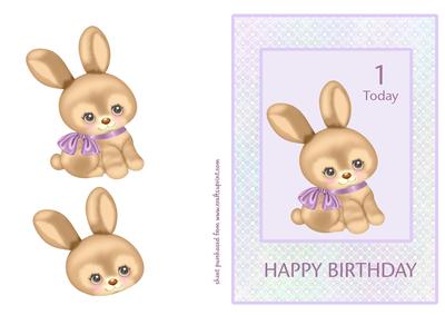 Birthday Bunny - 1 Today