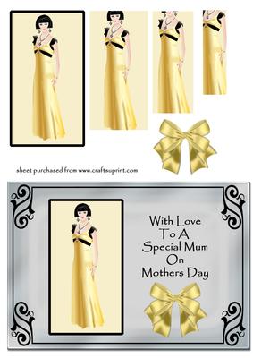 Gold Deco Lady - Mothers Day