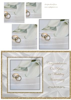 Wedding Rings & Lilies - 1st Anniversary
