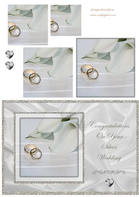 Wedding Rings & Lilies - 25th Anniversary