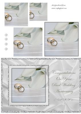 Wedding Rings & Lilies - 30th Anniversary