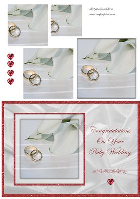Wedding Rings & Lilies - 40th Anniversary