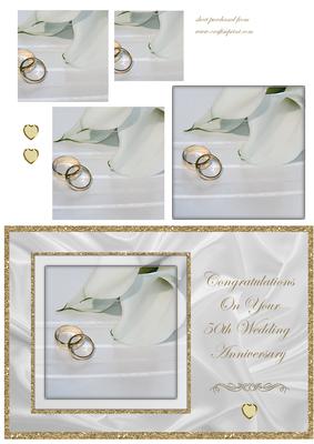 Wedding Rings & Lilies - 50th Anniversary