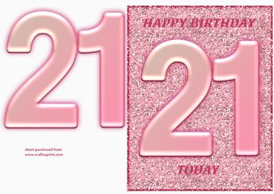 Pink Glitter 21st Birthday