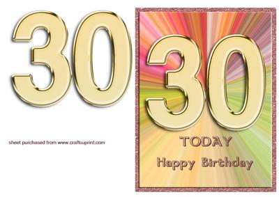 Multi & Gold 30th Birthday