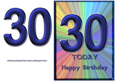 Multi & Blue 30th Birthday