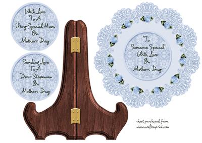 Lace Doiley Plate Card - Mothers Day
