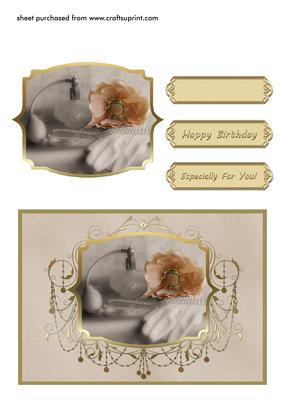 Perfume & Poppy in Golden Frame