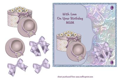 Lilac Hat & Hat Box - Mum Birthday