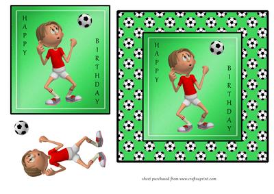Red & White Footballer