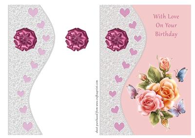 Roses & Butterflies - Happy Birthday