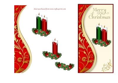 Christmas Candles Dl Card