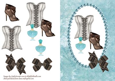 Corset & Boots - Blank Card