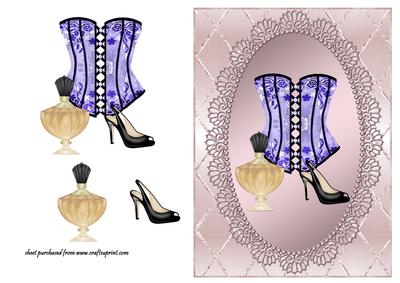 Lilac Corset - Blank Card