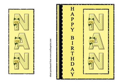 Nan Letters - Birthday