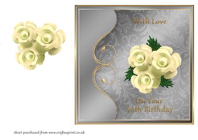 Cream Roses & Pearls - 70th Birthday
