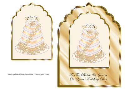 Peach & Ivory Wedding Cake