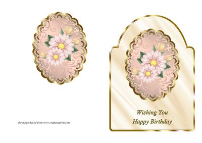 Pink Daisies Card Front