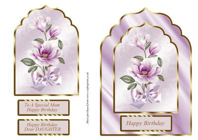 Lilac Magnolia Card Front