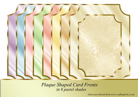 Plaque Shaped Card Fronts - Pastel Shades