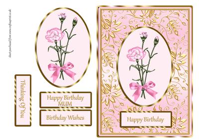 Carnation Topper Card Front