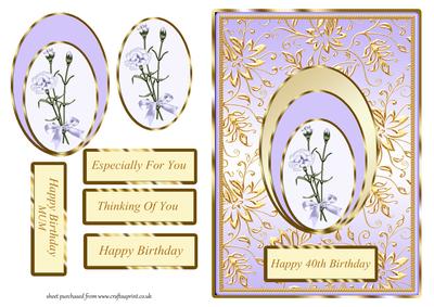 Triple Topper Card Front - 40th Birthday