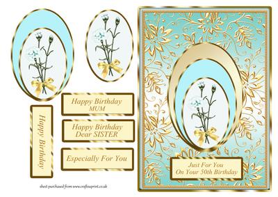 Triple Topper Card Front - 50th Birthday