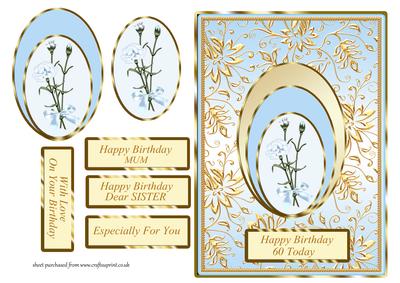 Triple Topper Card Front - 60th Birthday