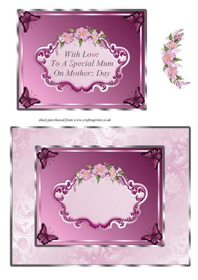 Pink Flowers Plaque - Mothers Day