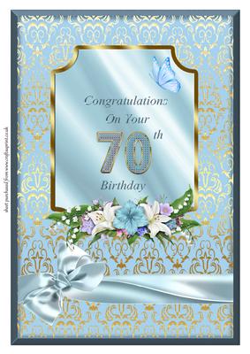 Lilies & Butterfly - 70th Birthday