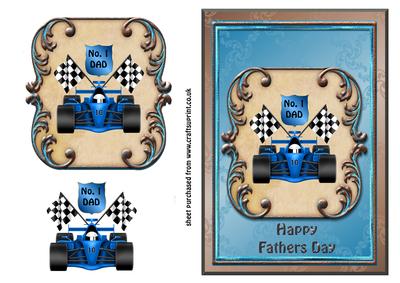 No.1 Dad Racing Car - Fathers Day