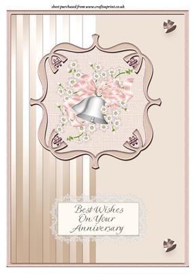 A4 Wedding Bells Anniversary Card